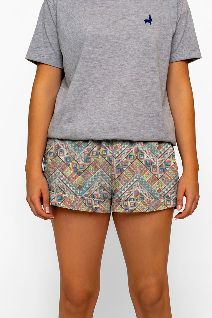 Bermuda Mujer Hippie verde CH