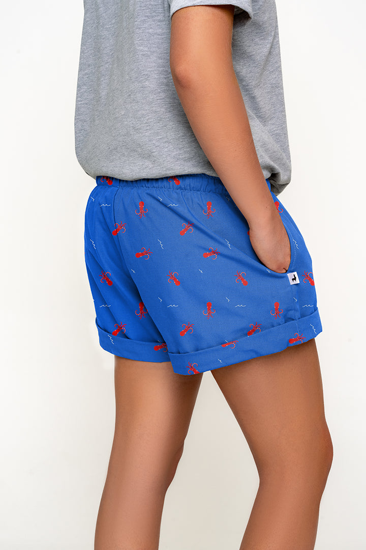 Bermuda Mujer Pulpos azul TP