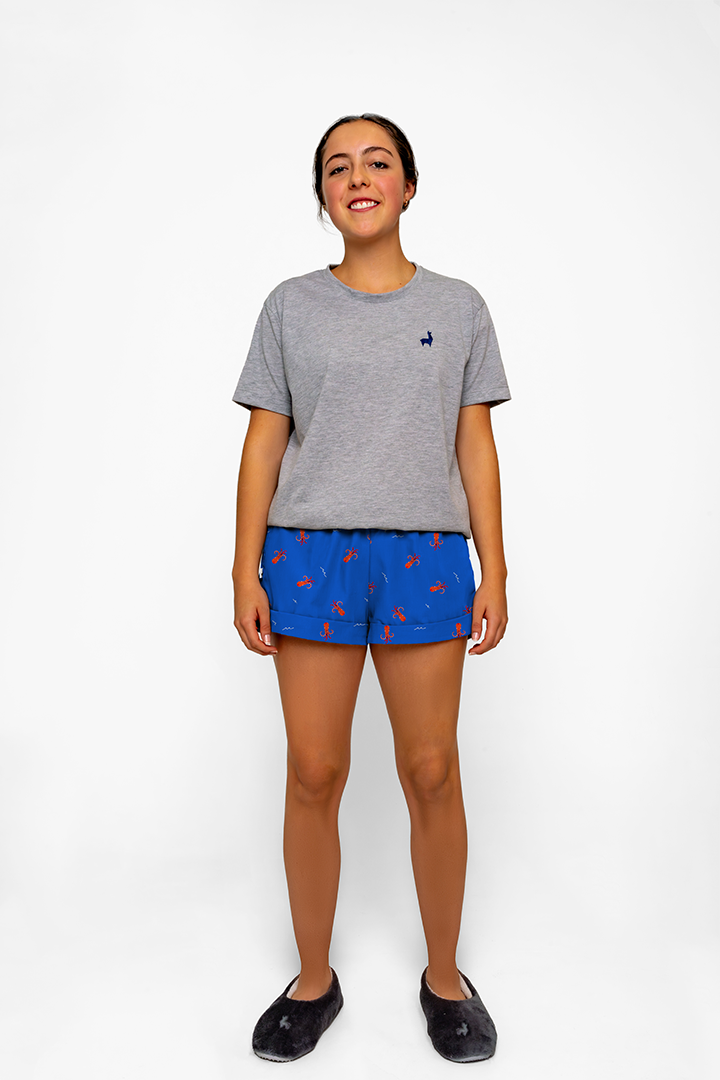 Bermuda Mujer Pulpos azul TP
