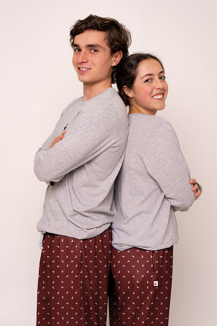 Pantalón Mujer Llamas vinotinto PD