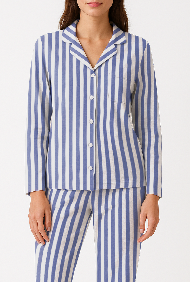 Completa Pantalón Mujer Rayas azul rey blanco TP