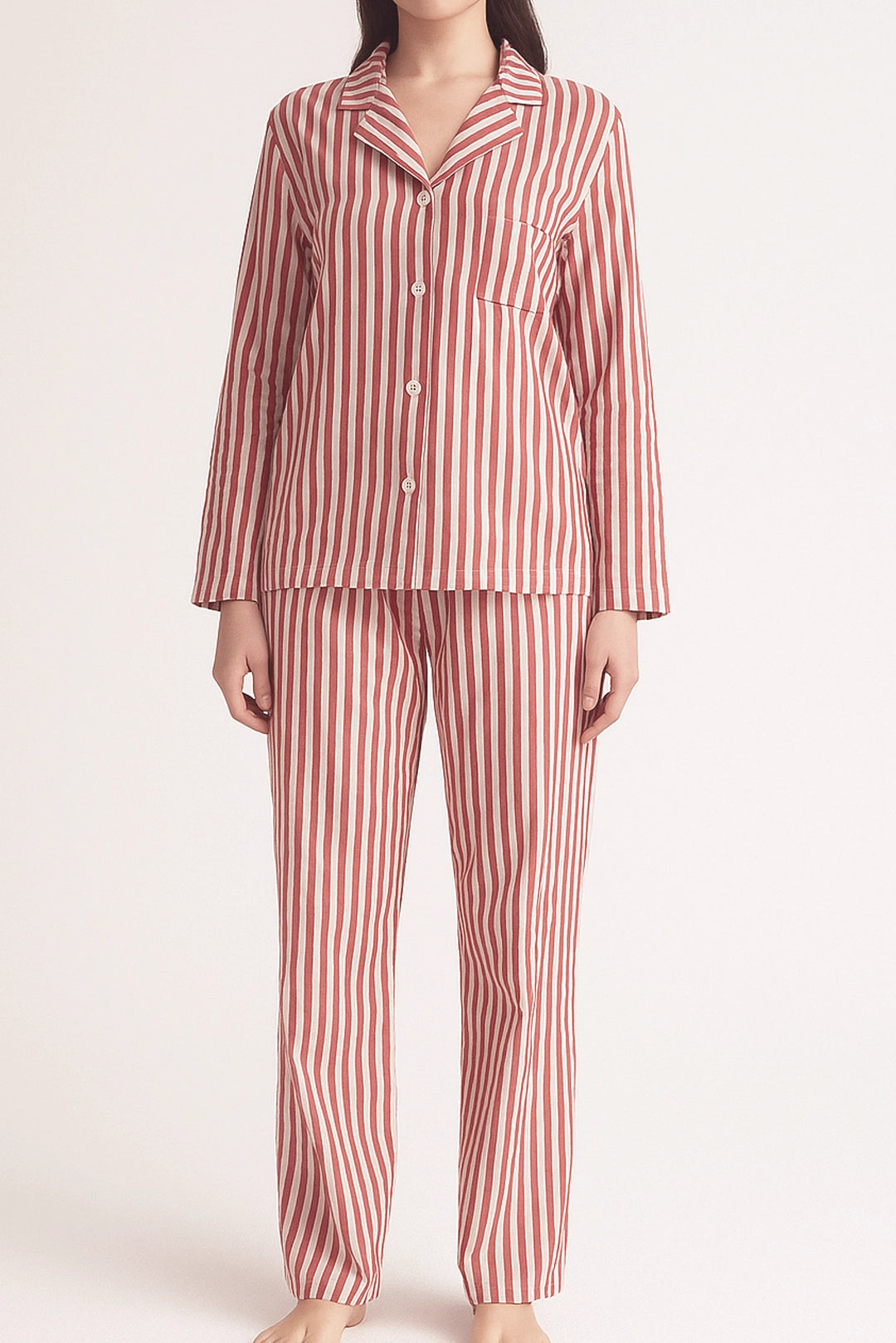Completa pantalón Mujer Rayas rojo blanco TP