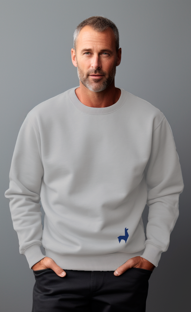 Saco redondo Unisex Llama Gris claro-azul oscuro