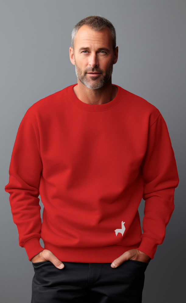 Saco redondo Unisex Llama Rojo-blanco