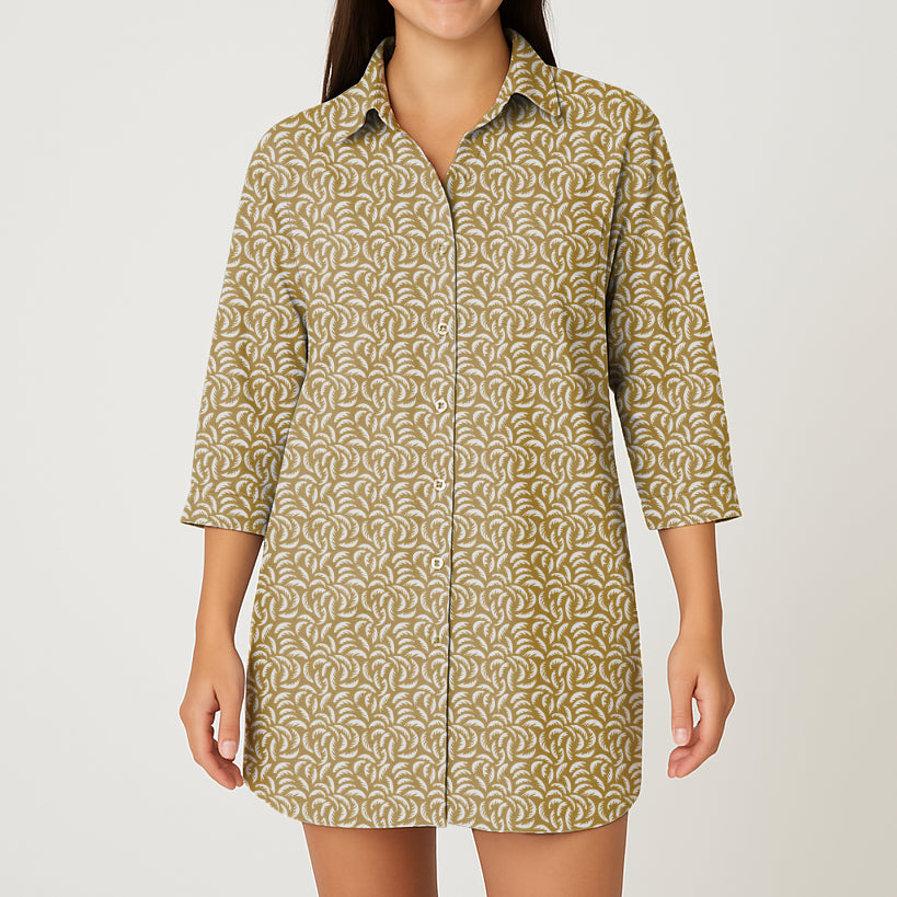 Camisón Mujer Palmeras café TP