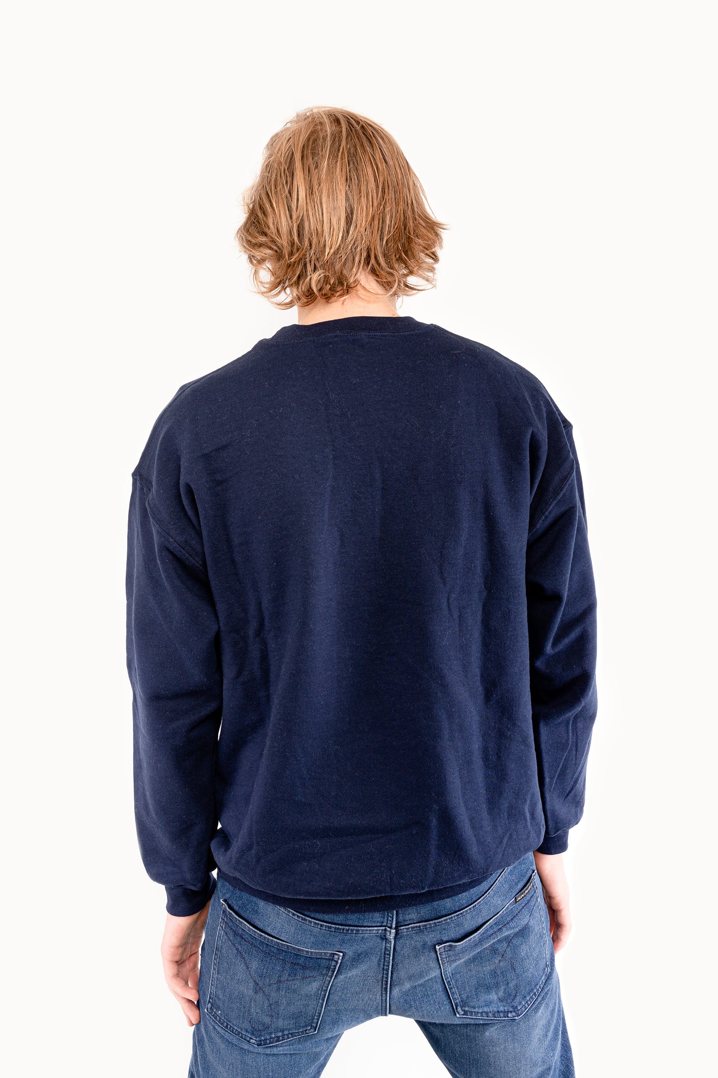 Saco Redondo Unisex Llama Azul oscuro-rosado neón