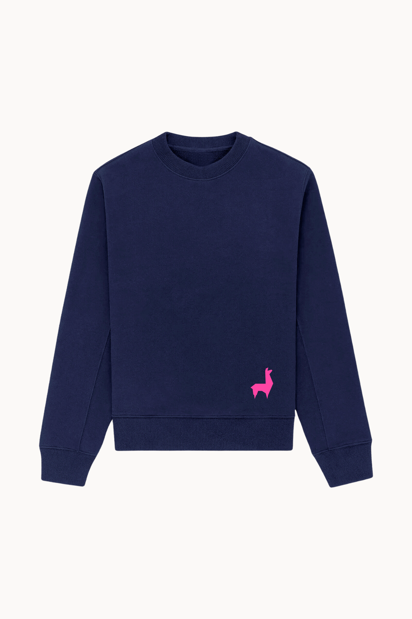 Saco Redondo Unisex Llama Azul oscuro-rosado neón