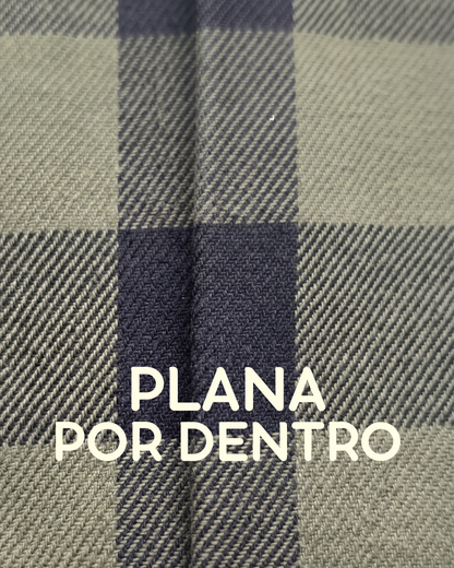 Completa pantalón Hombre Cuadros grandes verde negro LE