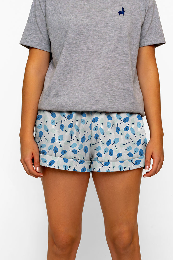 Bermuda Mujer Arboles azul TP