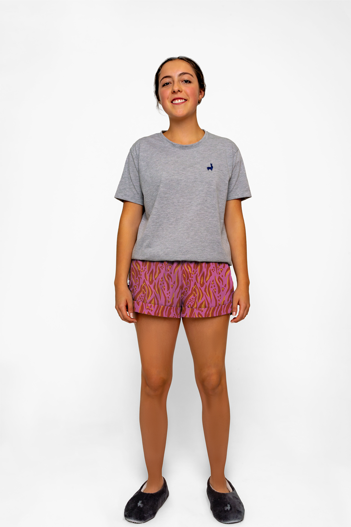 Bermuda Mujer Cebra fucsia CH