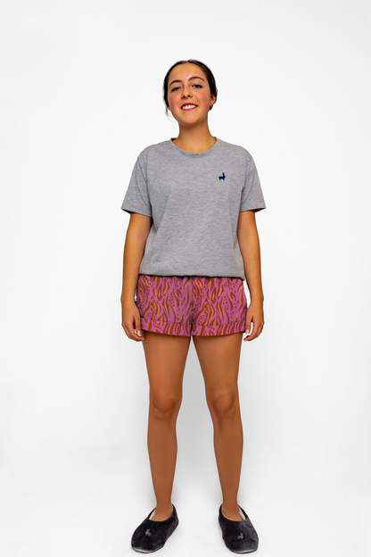 Bermuda Mujer Cebra fucsia CH