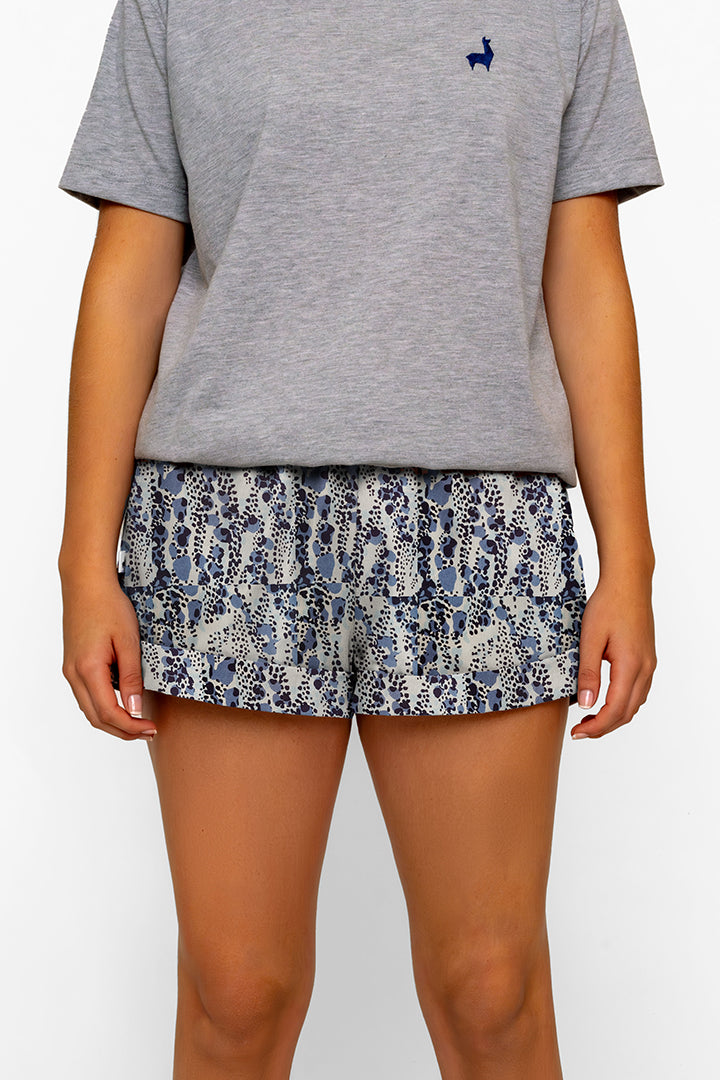 Bermuda Mujer Manchas azul CH