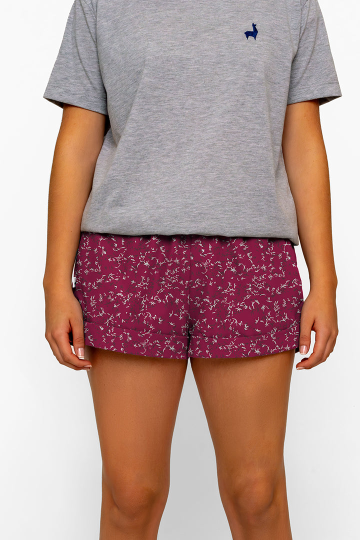 Bermuda Mujer Otoño vinotinto TP