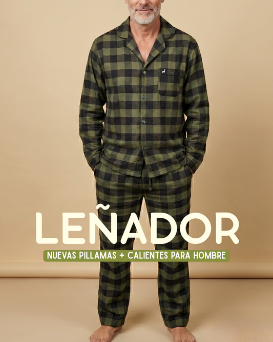 Completa pantalón Hombre Cuadros grandes verde negro LE