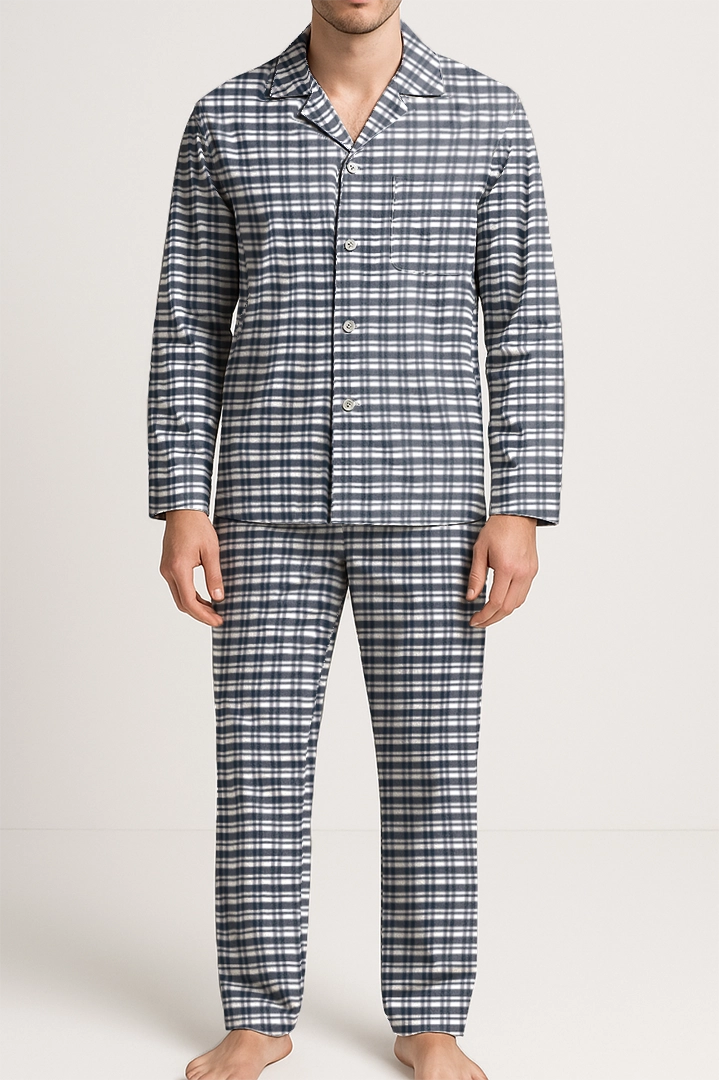 Completa pantalón Hombre Escocés azul blanco TP