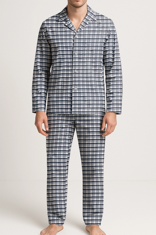 Completa pantalón Hombre Escocés azul blanco TP