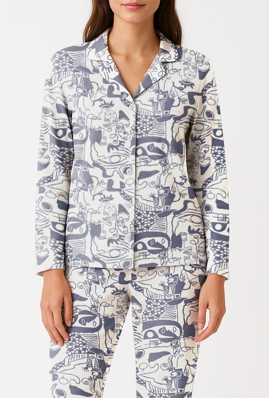 Completa Pantalón Mujer Precolombino Azul CH