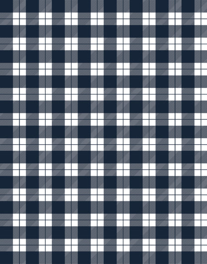 Pantalón Mujer Escocés Azulgris Blanco LE