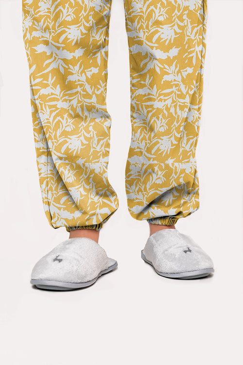Pantalón Mujer Flores amarillo CH