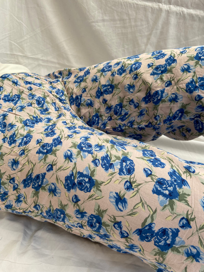 Pantalón Mujer Rosas beige azul CH