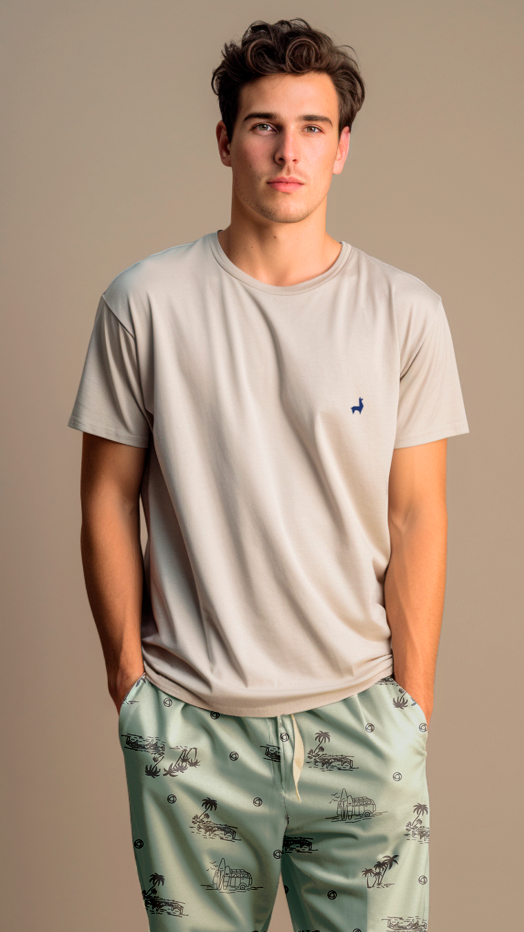 Pantalón Hombre Isla de surf verde TP