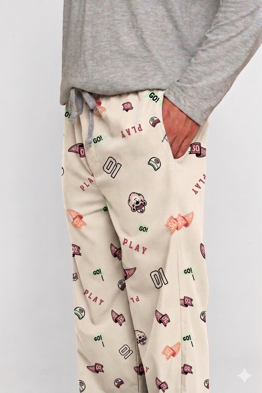 Pantalón Hombre Osos Play Beige Naranja TP