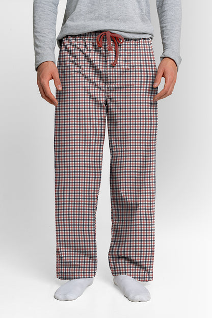 Pantalón Hombre Cuadros blanco azul rojo TP