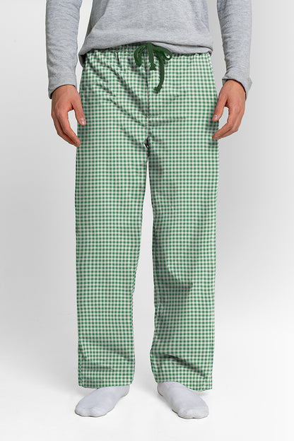 Pantalón Hombre Cuadros verde blanco TP