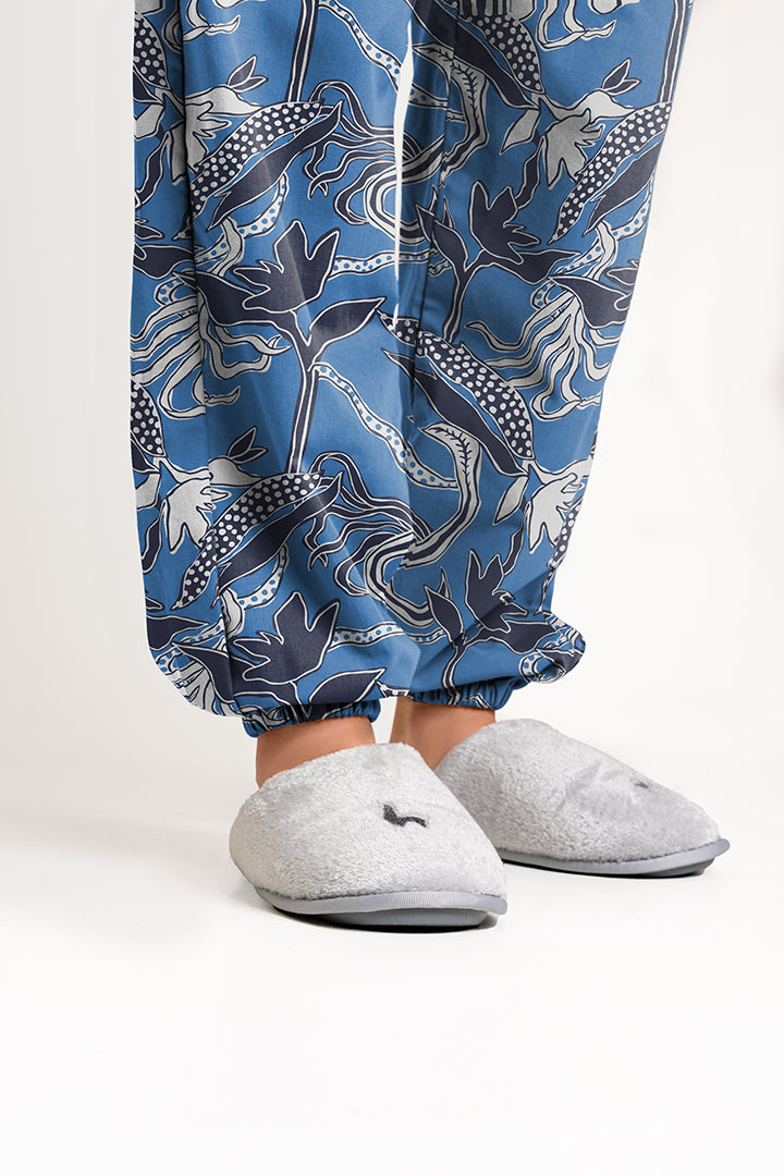 Pantalón Mujer Florales africanas azul CH