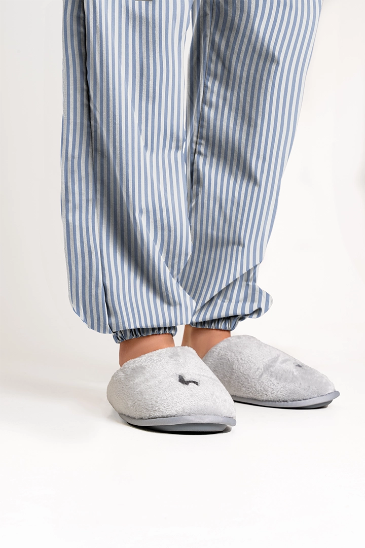 Pantalón Mujer Rayas Azul Blanco CH