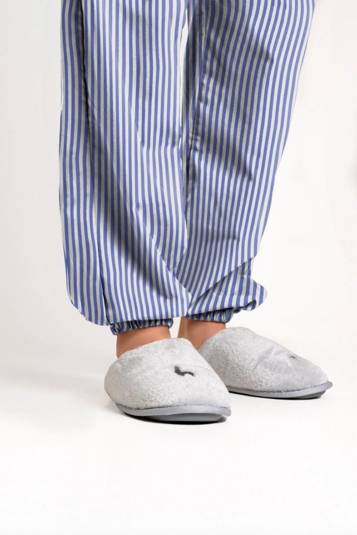 Pantalón Mujer Rayas Azul Blanco CH