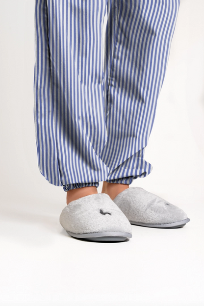 Pantalón Mujer Rayas Azul Blanco CH