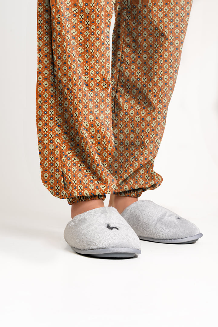 Pantalón Mujer Rombos Rojo Beige CH