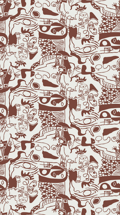 Pantalón Mujer Precolombino vinotinto