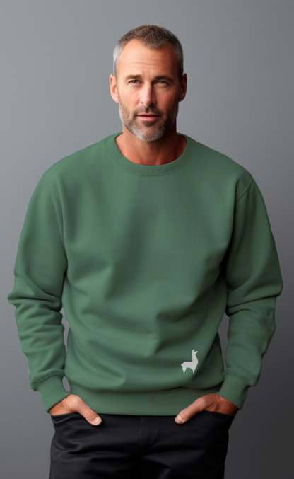 Saco redondo Unisex Llama Verde Jaspe-blanco