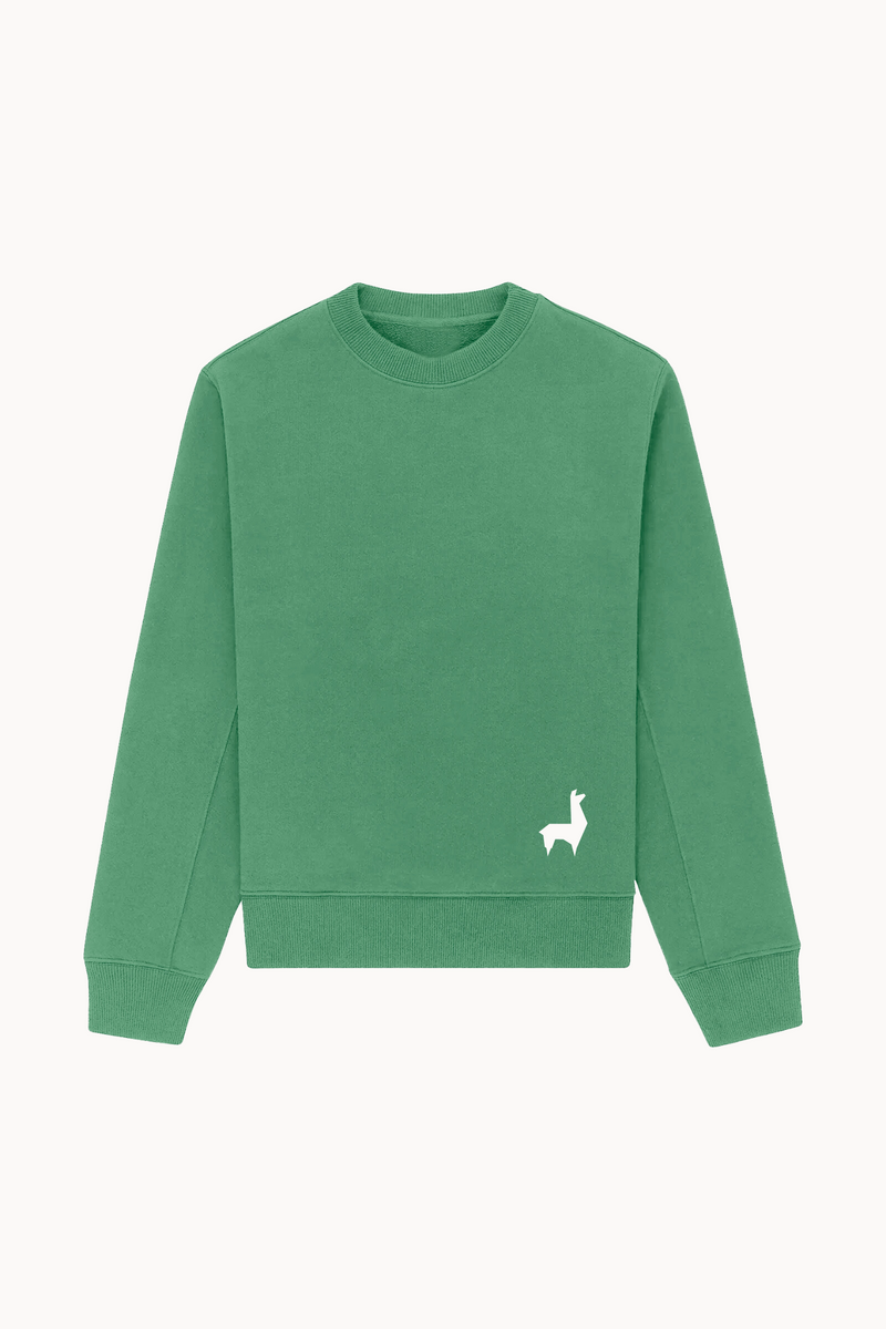Saco redondo Unisex Llama Verde Jaspe-blanco