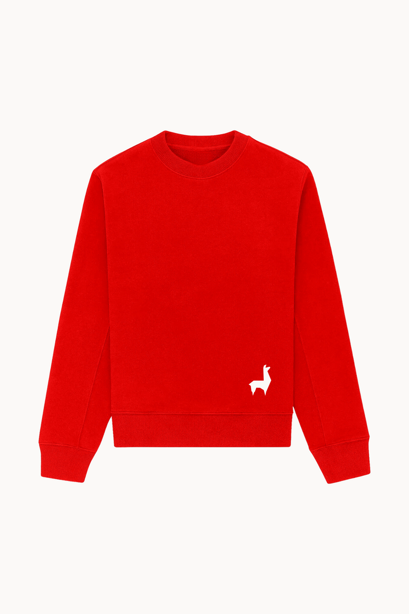 Saco redondo Unisex Llama Rojo-blanco