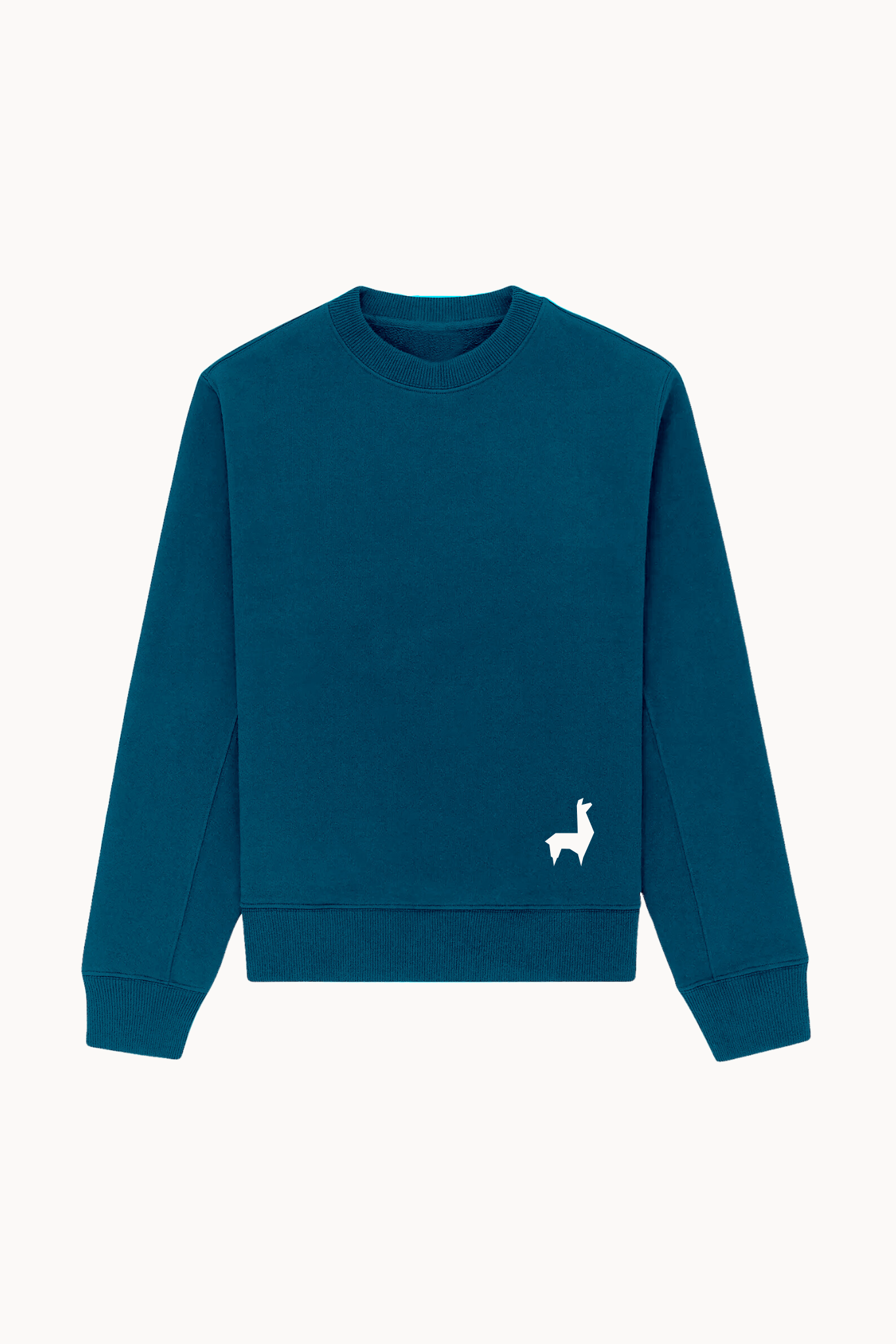 Saco redondo Unisex Llama Aguamarina-blanco