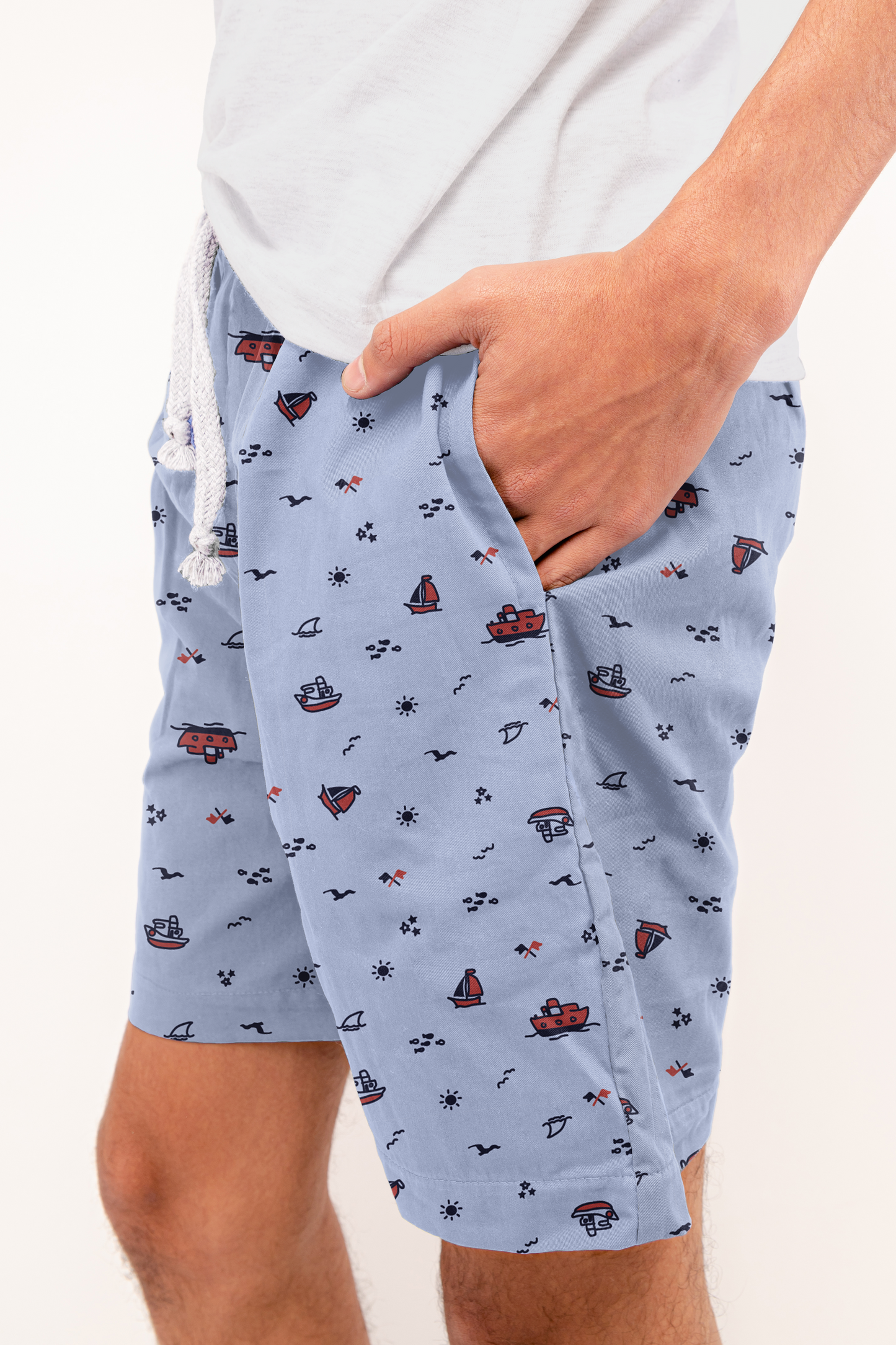 Bermuda Hombre Botes azul TP