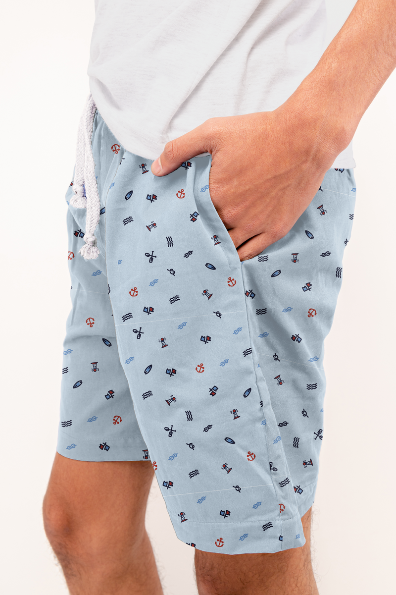 Bermuda Hombre Nautica azul claro TP