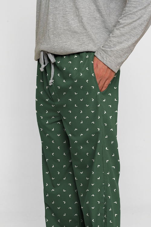 Pantalón Hombre Llamas verde PD