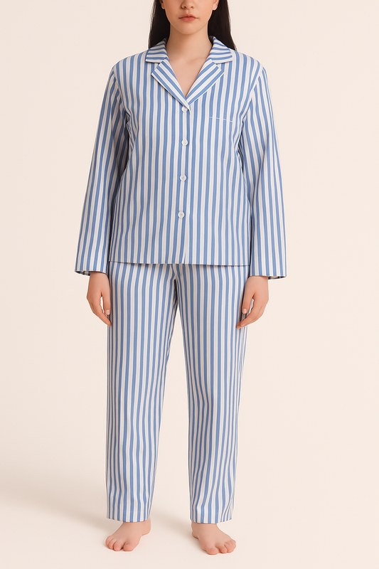 Completa pantalón Mujer Rayas blanco azul TP