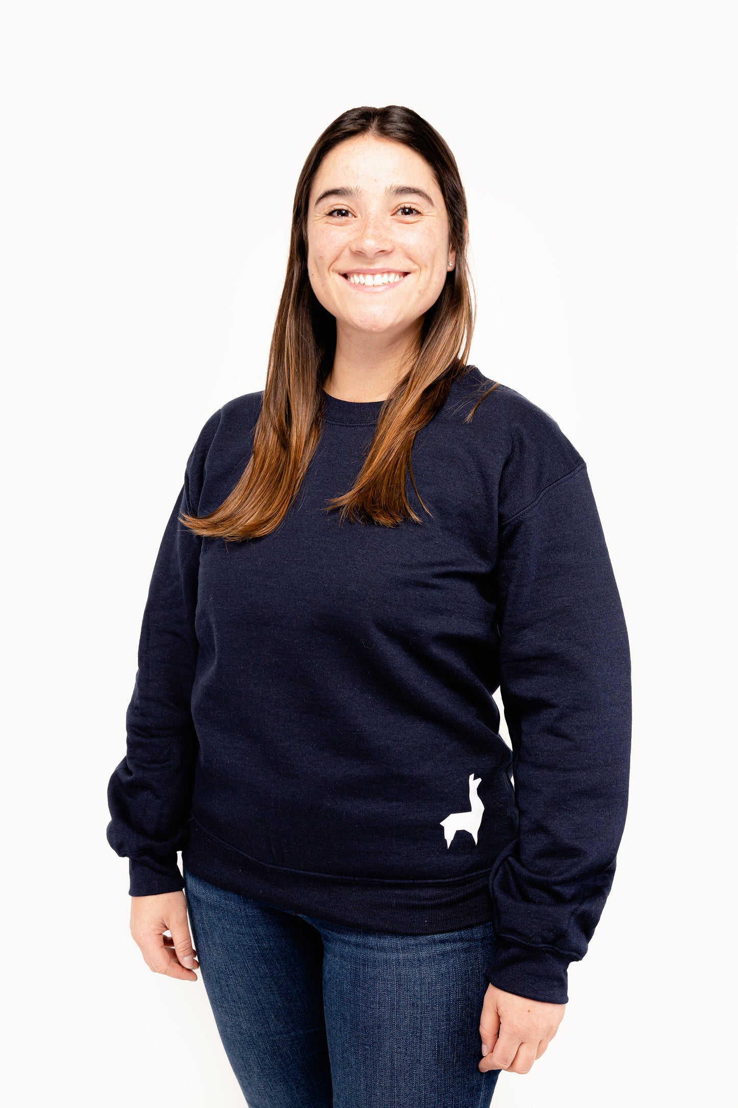 Saco Redondo Unisex Llama Azul oscuro-blanco