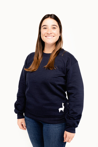 Saco Redondo Unisex Llama Azul oscuro-blanco