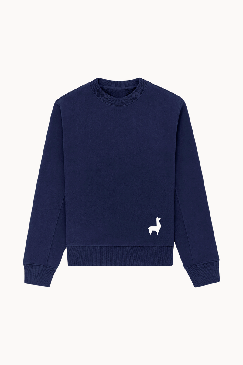 Saco Redondo Unisex Llama Azul oscuro-blanco