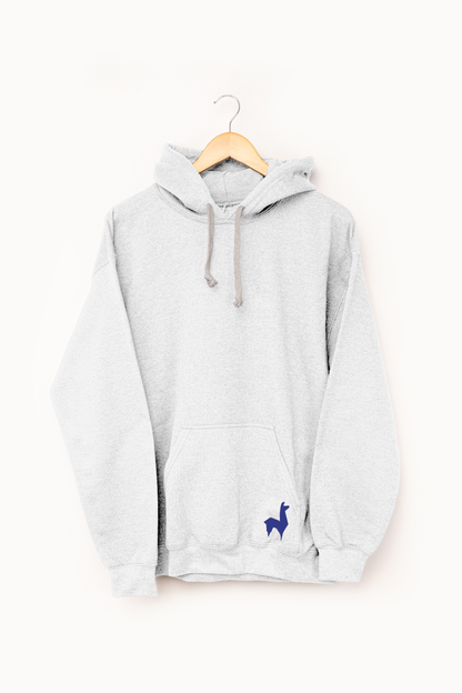Saco con capota Unisex Llama Gris claro-azul oscuro
