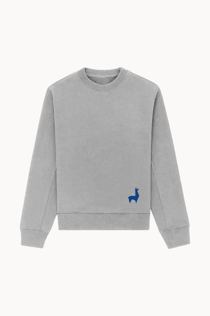 Saco redondo Unisex Llama Gris jaspe-azul oscuro