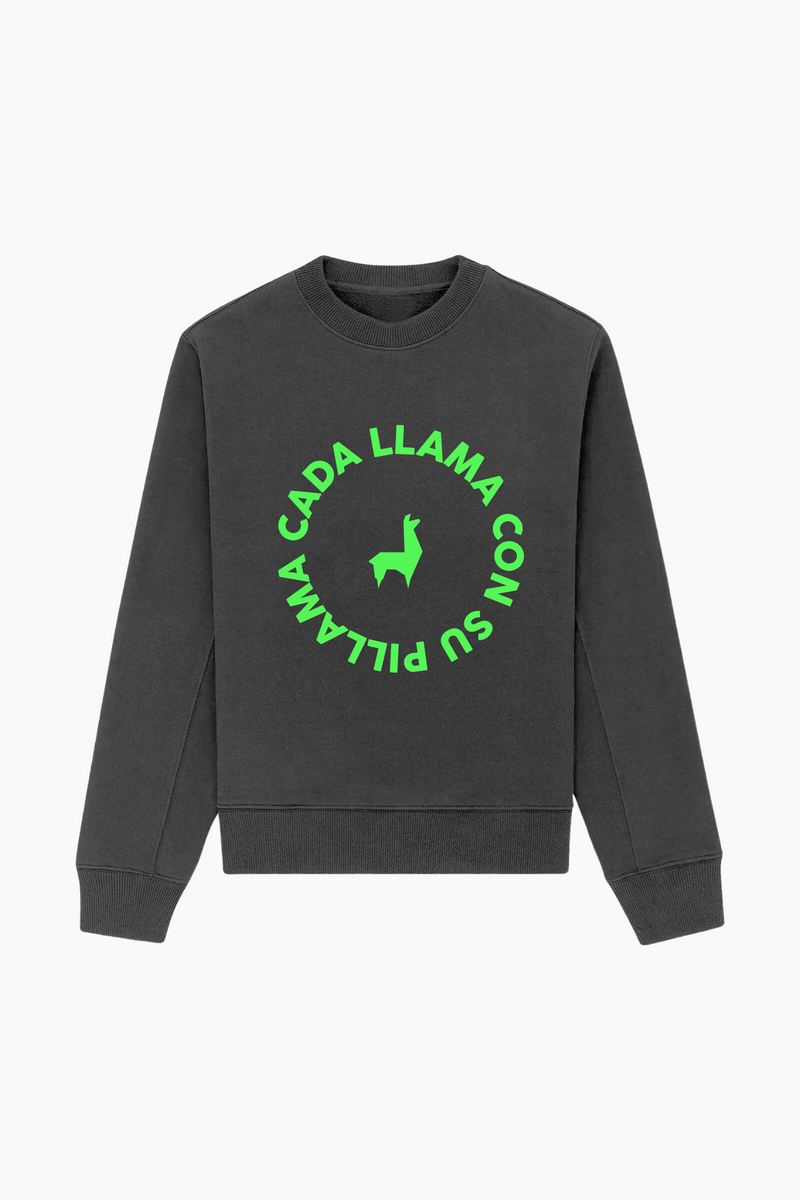 Saco redondo Unisex Circular Gris oscuro-verde neón