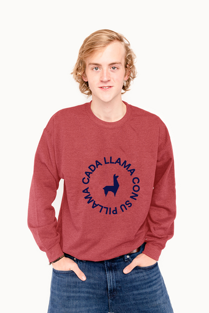 Saco Redondo Unisex Circular Rojo jaspe-azul oscuro